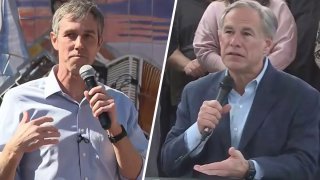 Beto O'Rourke y Greg Abbott