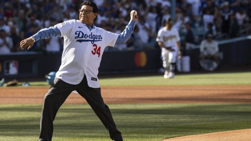 LOS ANGELES, CALIFORNIA – JULY 19: Former pitcher Fernando Valenzuela of the Los Angeles Dodgers throws out the ceremonial first pitch during the 92nd MLB All-Star Game presented by Mastercard on July 19, 2022 at Dodger Stadium in Los Angeles, California. (Photo by Billie Weiss/Boston Red Sox/Getty Images)