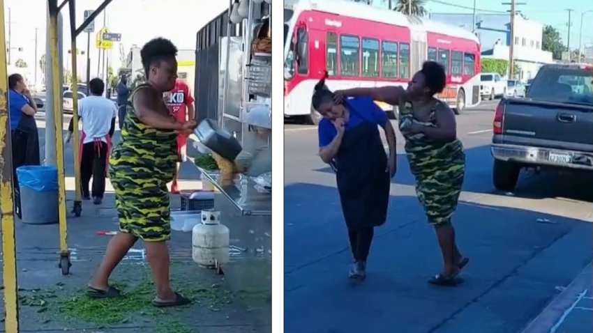 La policía de Los Ángeles investiga el ataque sufrido por la dueña de un puesto ambulante de comida en el sur de la ciudad.