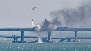 Explosión en el puente de Crimea