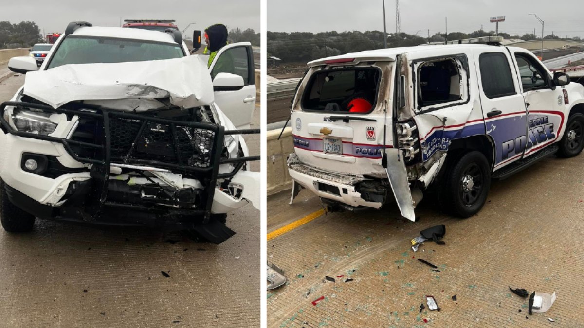 Conductor en Boerne choca una patrulla sobre carretera helada
