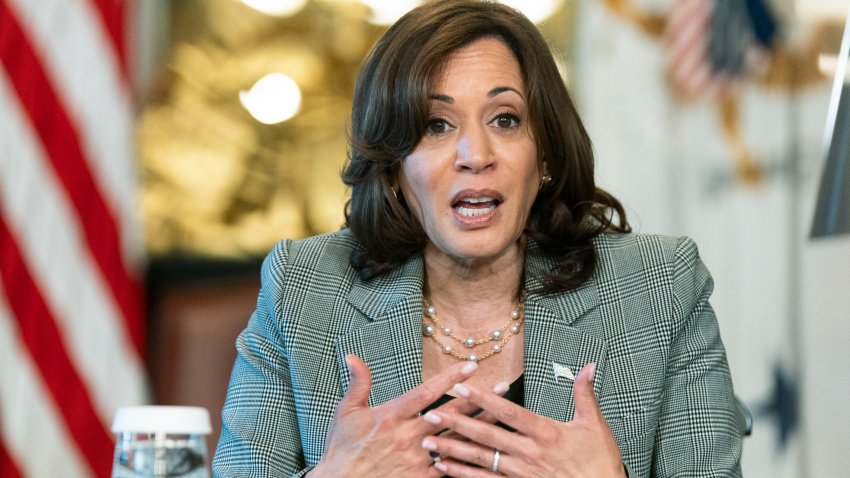 Vice President Kamala Harris speaks during a meeting with civil rights leaders and consumer protection experts to discuss the societal impact of Artificial intelligence, at the Eisenhower Executive Office Building on the White House complex, in Washington, Wednesday, July 12, 2023. (AP Photo/Manuel Balce Ceneta)