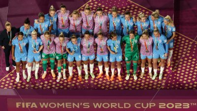 Inglaterra recibe su medalla de plata en la Copa Mundial Femenina 2023