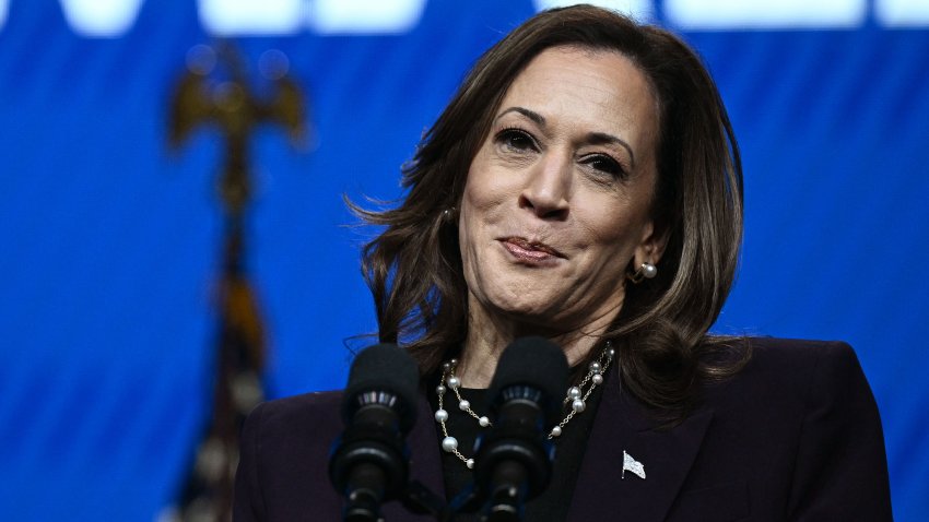 US Vice President Kamala Harris delivers the keynote speech at the American Federation of Teachers’ 88th National Convention in Houston, Texas, on July 25, 2024. (Photo by Brendan SMIALOWSKI / AFP) (Photo by BRENDAN SMIALOWSKI/AFP via Getty Images)