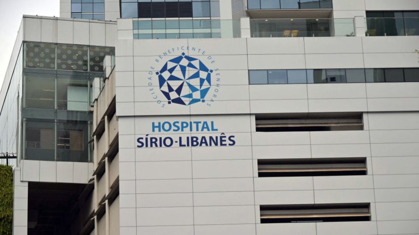 Detail of the facade of the Syrian-Lebanese Hospital where Brazil’s President Luiz Inacio Lula da Silva is hospitalized in Sao Paulo, Brazil, on December 10, 2024. Brazil’s 79-year-old President Luiz Inacio Lula da Silva underwent surgery for a brain hemorrhage related to a recent fall, hospital officials said Tuesday. (Photo by NELSON ALMEIDA / AFP) (Photo by NELSON ALMEIDA/AFP via Getty Images)