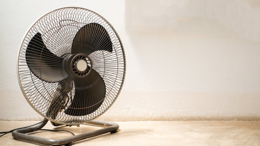 Electric fan isolated on white background