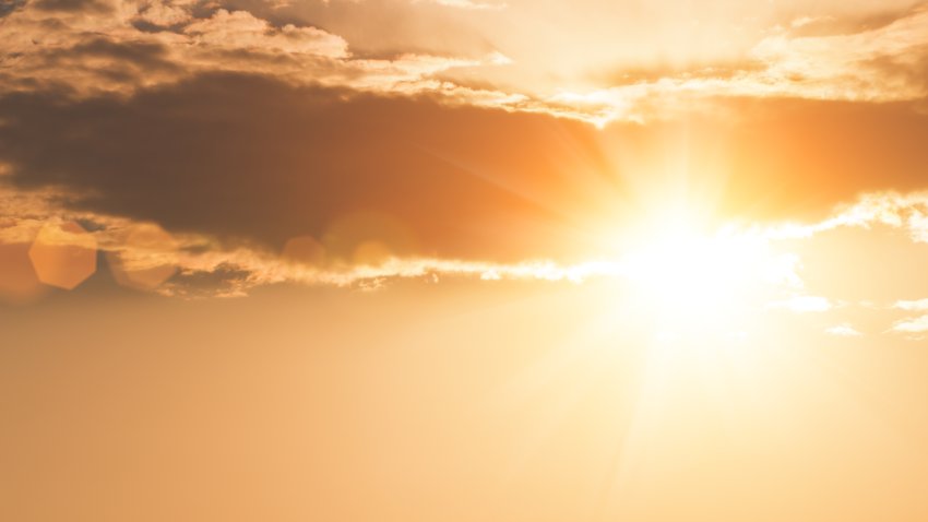 Sun hiding behing the clouds.
