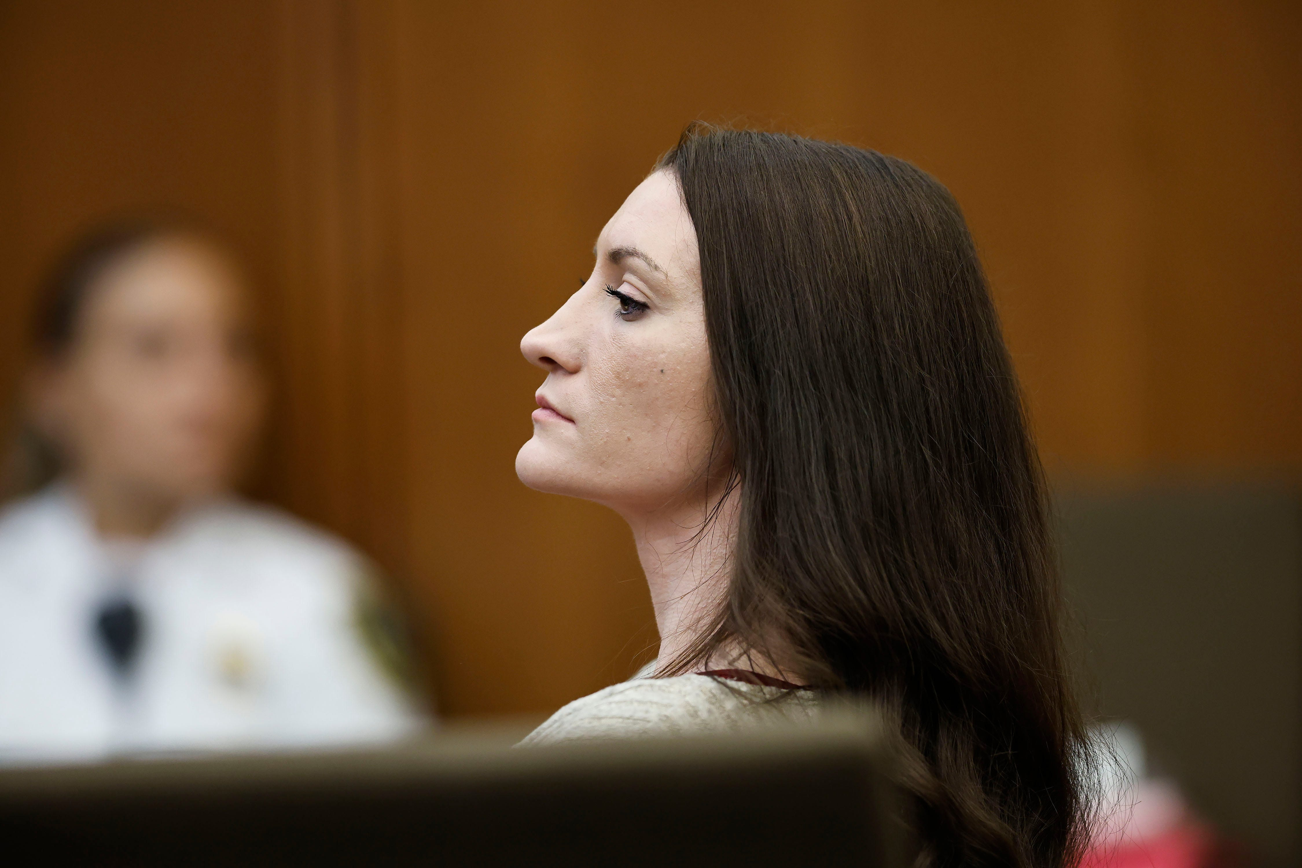 Lindsay Clancy is on trial in Plymouth Superior Court in Massachusetts on Aug. 26, 2026.