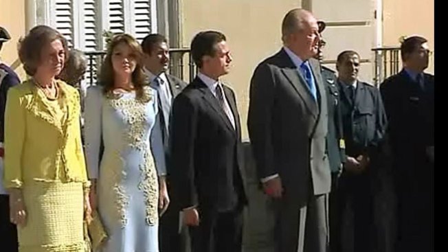 Peña Nieto visita a los Reyes de España